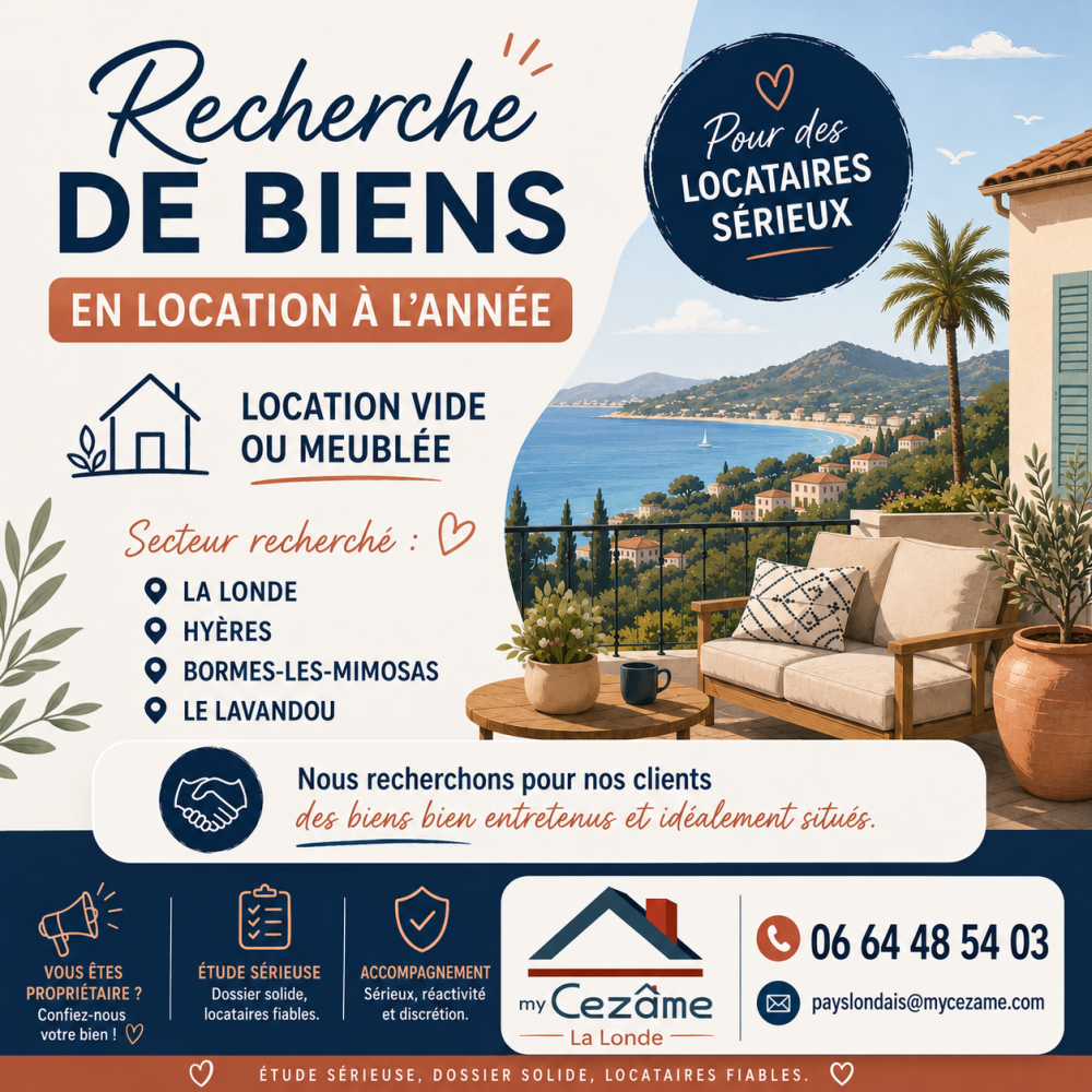 Recherche de biens location à l année
